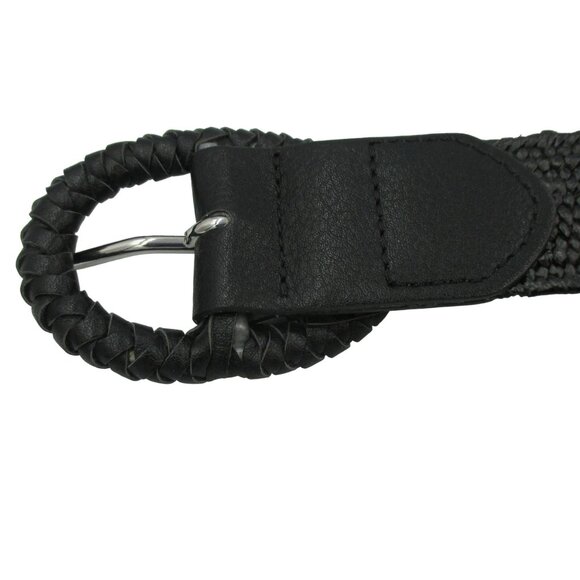 Chico's Woven Belt Black Women's Size L Neutral Casual 1.4" wide Non Leather $69 - Picture 6 of 6